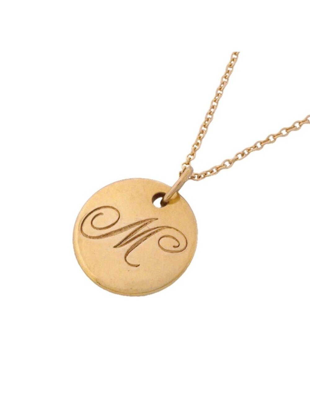 Tiffany & Co Necklace Notes Letter 18k Yellow Gold